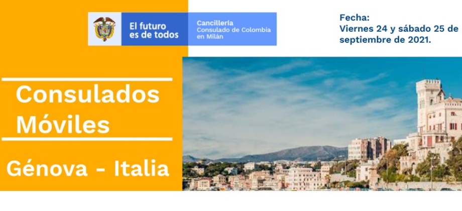 Consulado de Colombia en Milán realizará el Consulado Móvil 